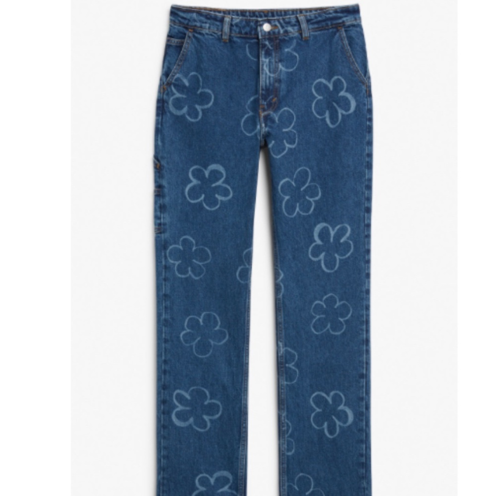 High Waist Floral Jean